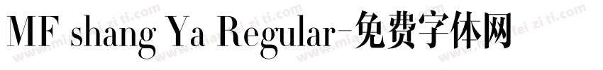 MF shang Ya Regular字体转换